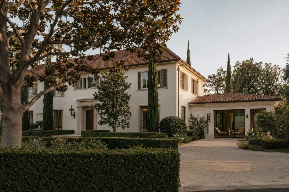 Spanish courtyard building on a West Hollywood street