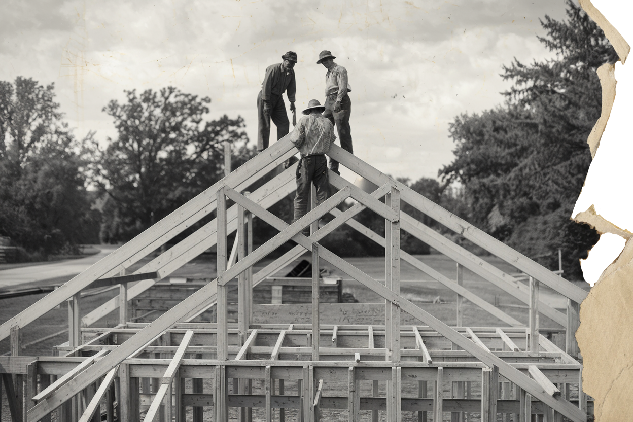 Historic family photograph from the early days of the business